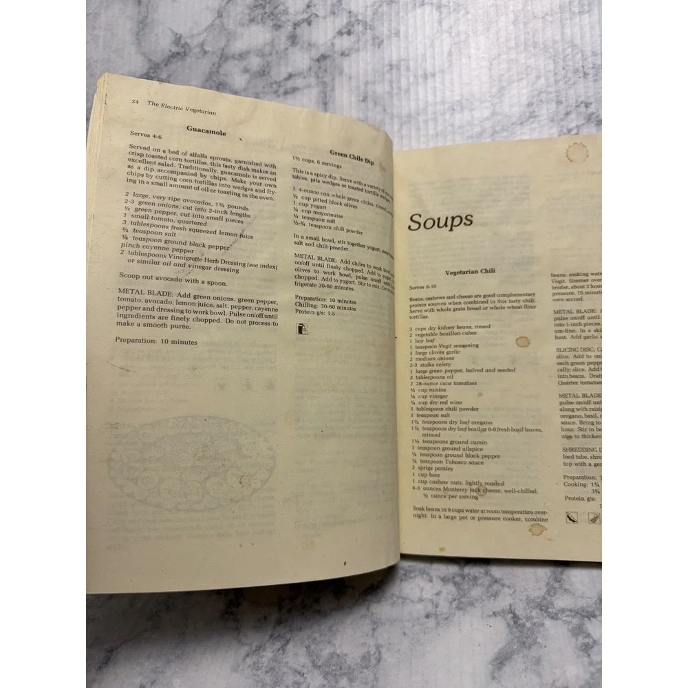 The Electric Vegetarian Cookbook Natural Cooking Food Processor 1980 Szilard Woo